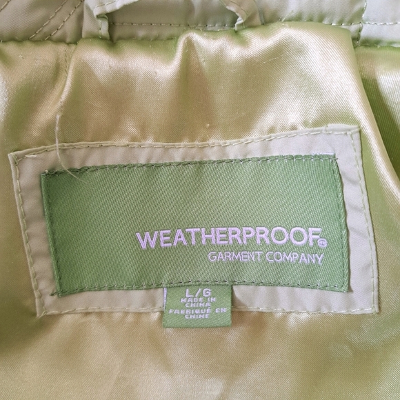 Weatherproof Garment Company Quilted Jacket Women's Large Green Coat - Picture 12 of 15